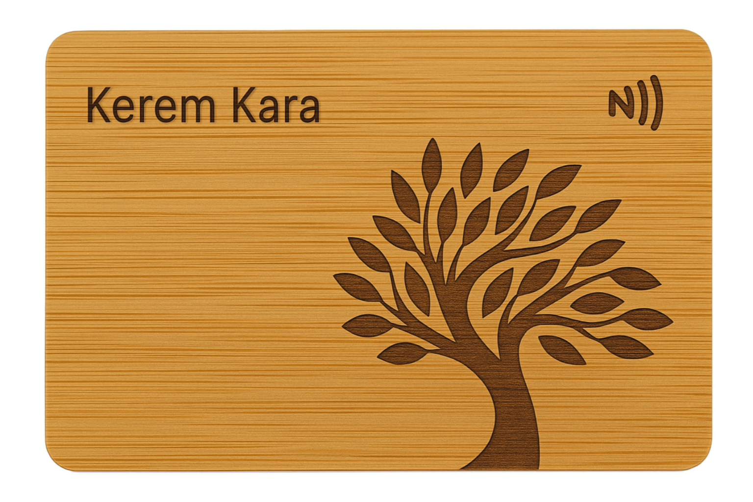 Bambu NFC Özellikli + QR Kodlu Kart – Kişisel Dijital Kartvizit