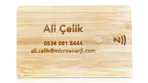 Bambu NFC Özellikli + QR Kodlu Kart – Kişisel Dijital Kartvizit