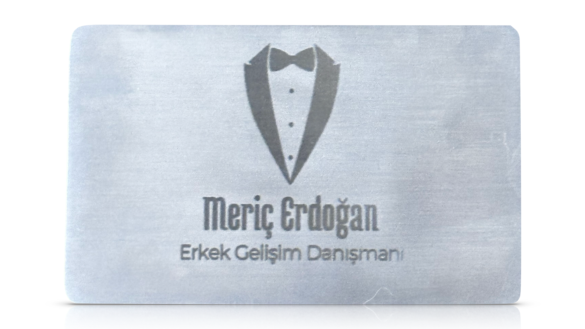 Gümüş Gri Metal QR kodlu Kişiselleştirilebilir Kartvizit