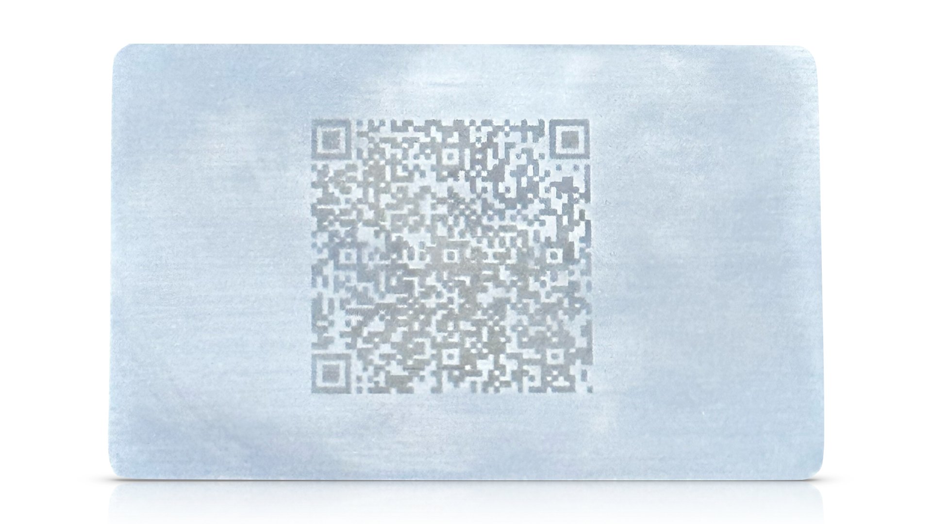 Gümüş Gri Metal QR kodlu Kişiselleştirilebilir Kartvizit