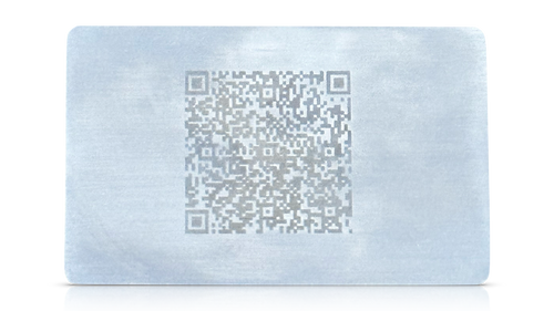 Gümüş Gri Metal QR kodlu Kişiselleştirilebilir Kartvizit