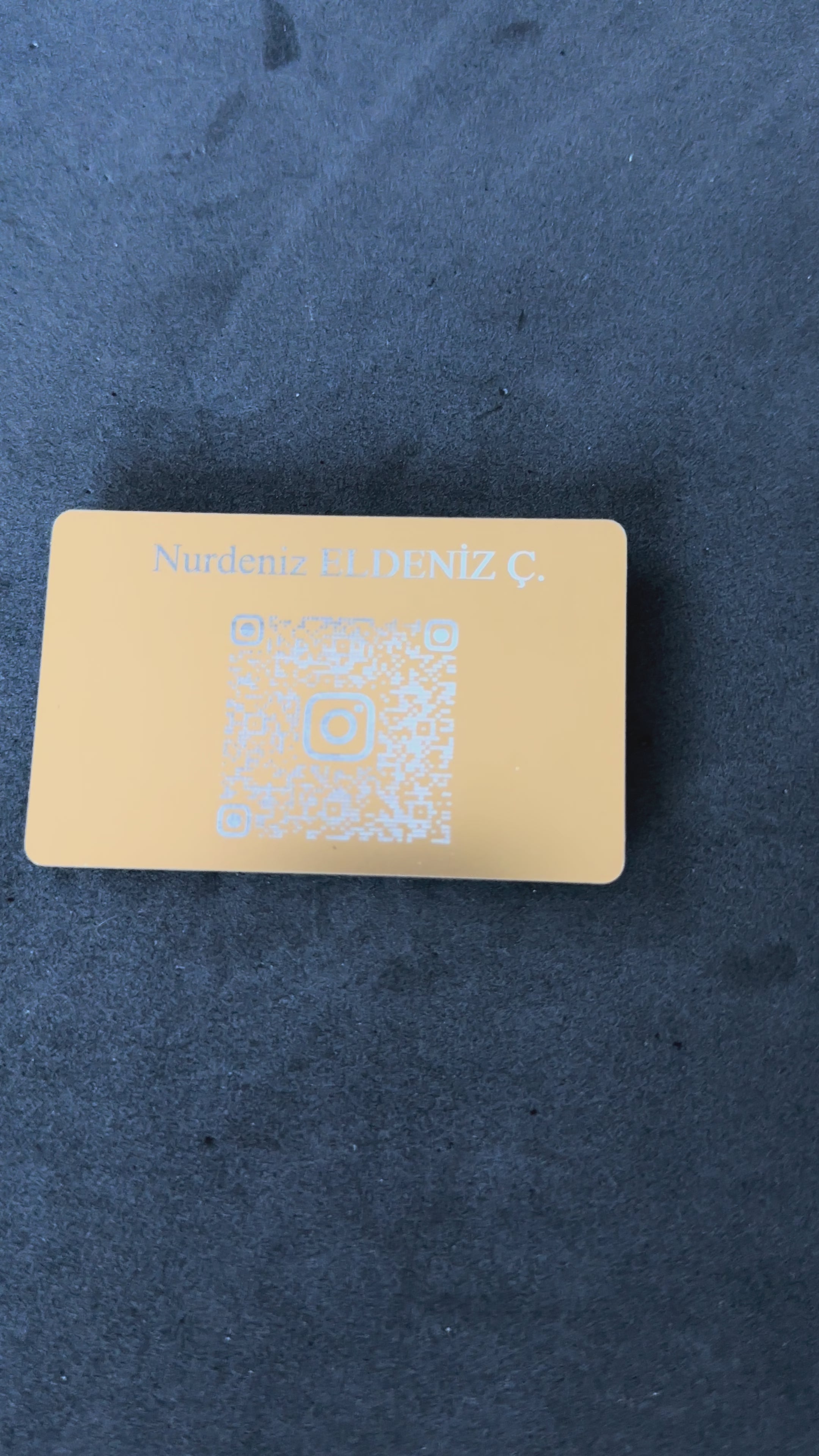 Rose Gold Metal QR kodlu Kişiselleştirilebilir Kartvizit