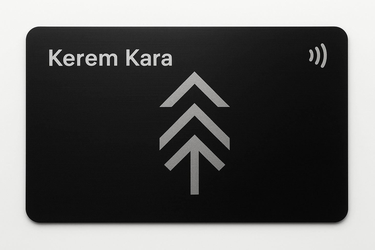 Ravenkart Mat Siyah Metal NFC Kart – Kişisel Dijital Kartvizit